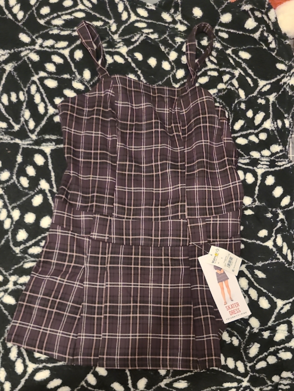 Purple Plaid Skater Dress